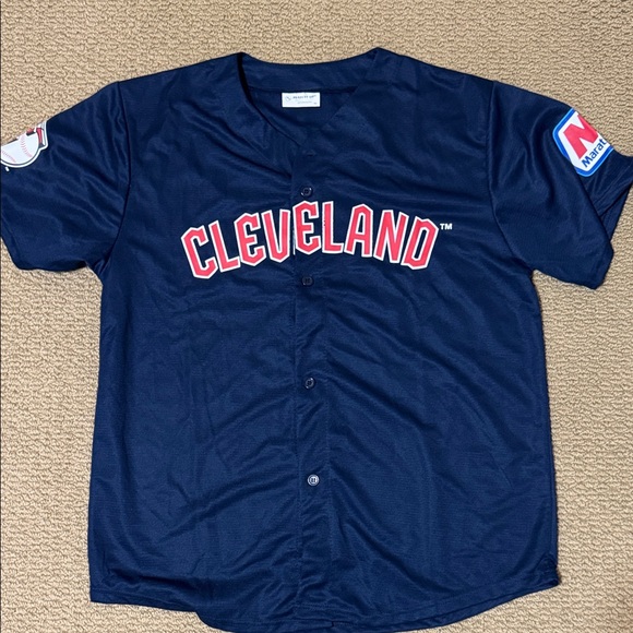 Cleveland Guardians Naylor Navy Blue Baseball Jersey. Smoke free home! - Picture 1 of 6